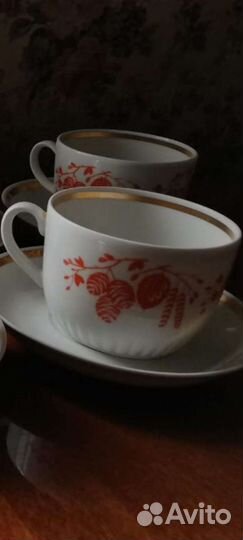 Фарфоровая посуда СССР сервиз чайный