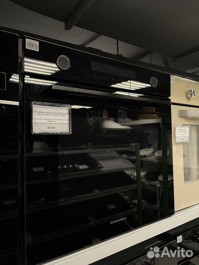 Встраиваемый шкаф духовой электрический с свч maun