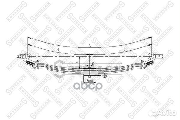 84-55667-SX рессора 3-ех лист. перед.3/23+S/18