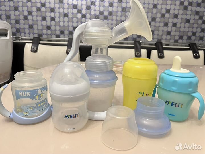 Молокоотсос avent ручной и бутылки авент