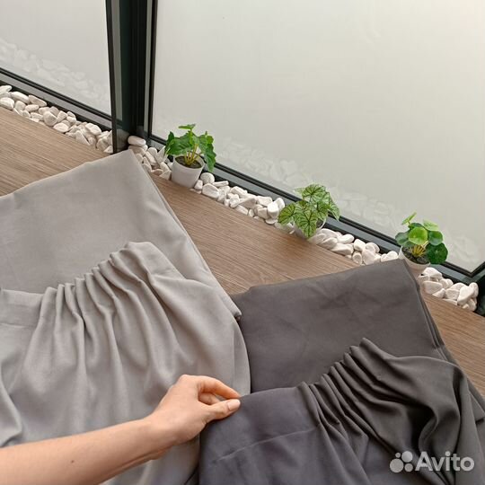Шторы канвас качественный пошив 4м(2шт по 2 метра)