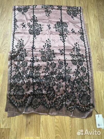 Палантин натуральный шелк большой