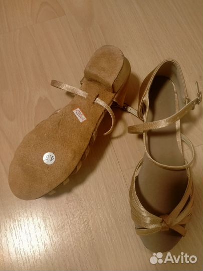 Сатиновые туфли бально-спортивные, размер 4.5