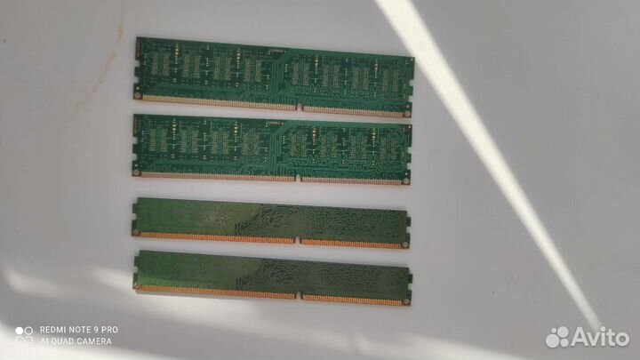 Плашки памяти DDR-3 4шт по 4Гб