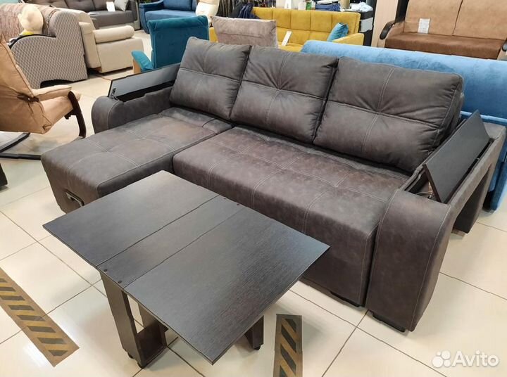 Угловой диван, диван со столиком, Колибр 7лс-1