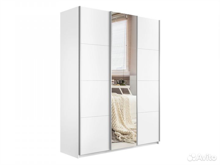 Шкаф-купе Широкий Прайм 3-х дверный (лдсп/Зеркало)