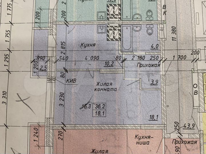 1-к. квартира, 36,2 м², 5/16 эт.