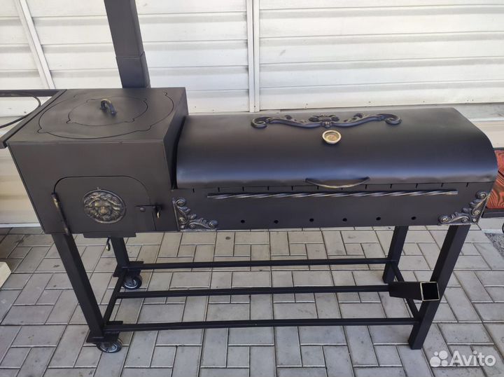 Мангал с печью под казан 5 мм