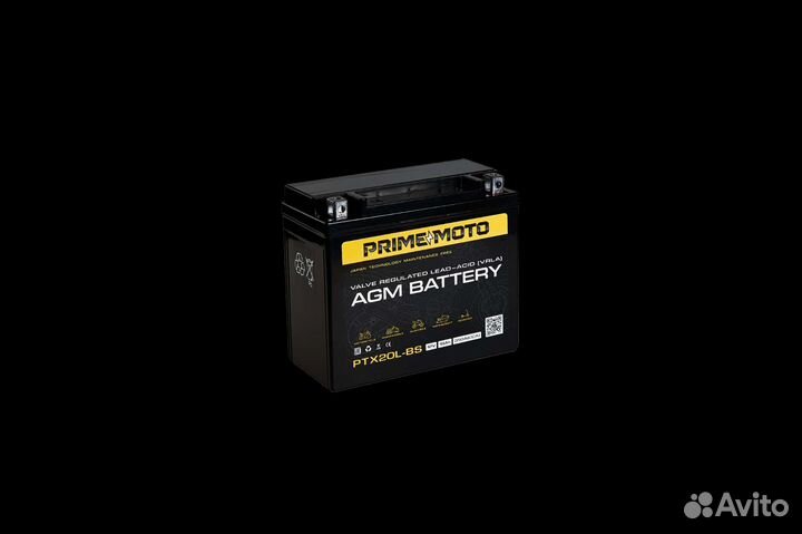 Акб Мото 12В 18Ач о.п. Prime AGM ток350 177х88х154