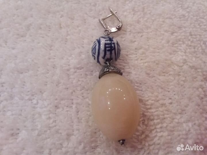 Бусы и серьги комплект