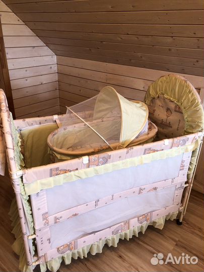 Кровать манеж leader kids