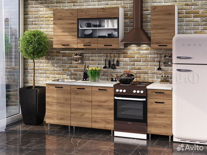 Кухня Рио дуб крафт 2,0 метра