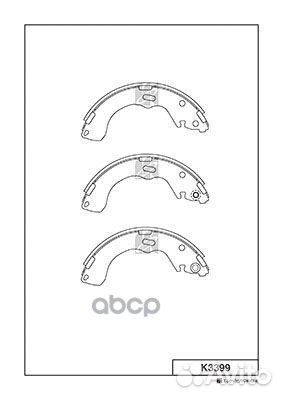 Колодки тормозные барабанные, задние K3399 Kash