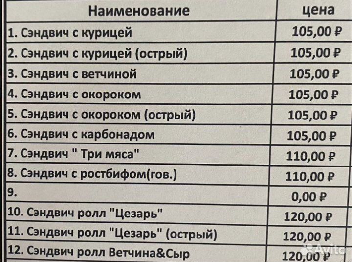 Сэндвичи и роллы