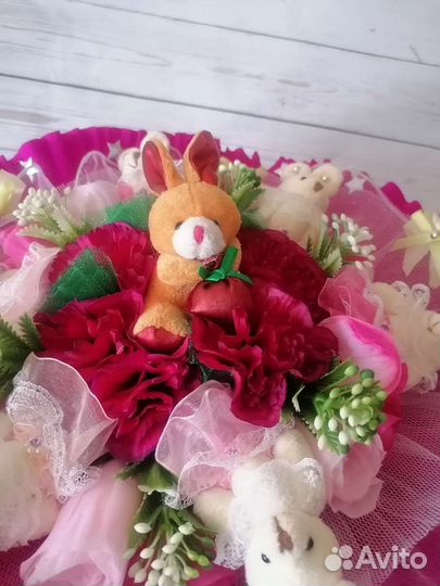 Новый букет из мягких игрушек