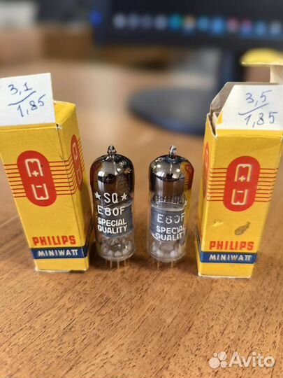 Радиолампа E80F philips. Пара. Радиолампы. EF86, 6