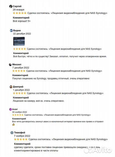 Лицензия видеонаблюдения для NAS Synology