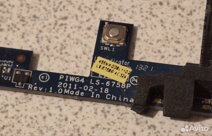 Плата кнопок тачпада Lenovo G780 LS-6758P