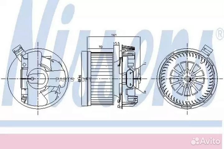 Вентилятор отопителя dacia logan MCV (2005) 1.5 DC