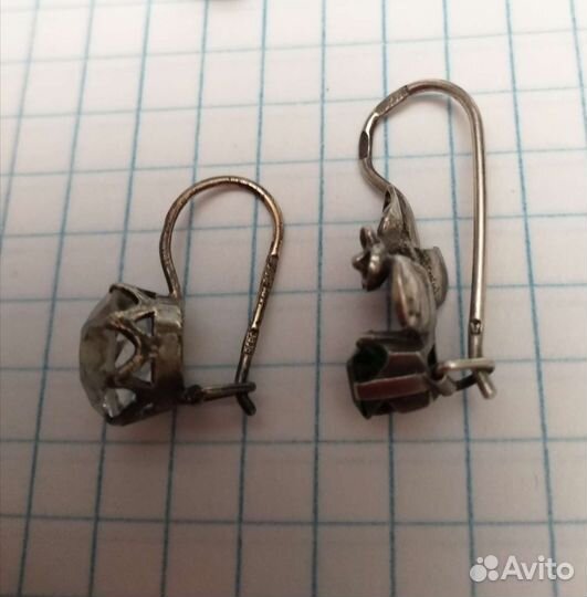 Серьги, клипсы потеряшки серебро