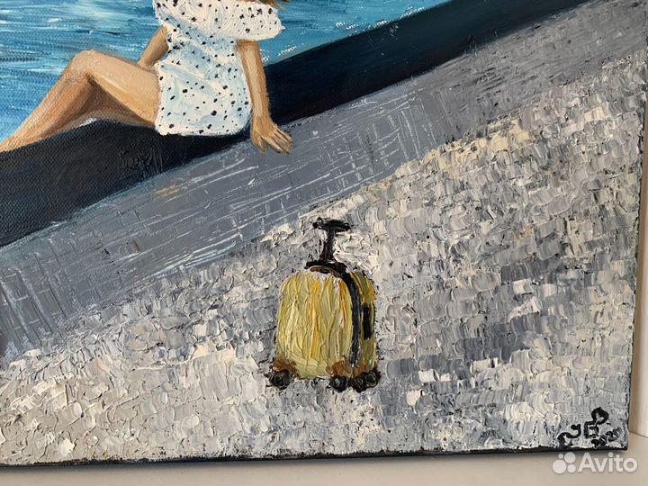 Картина маслом на холсте море