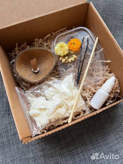 Набор по изготовлению ароматической свечи в кокосе