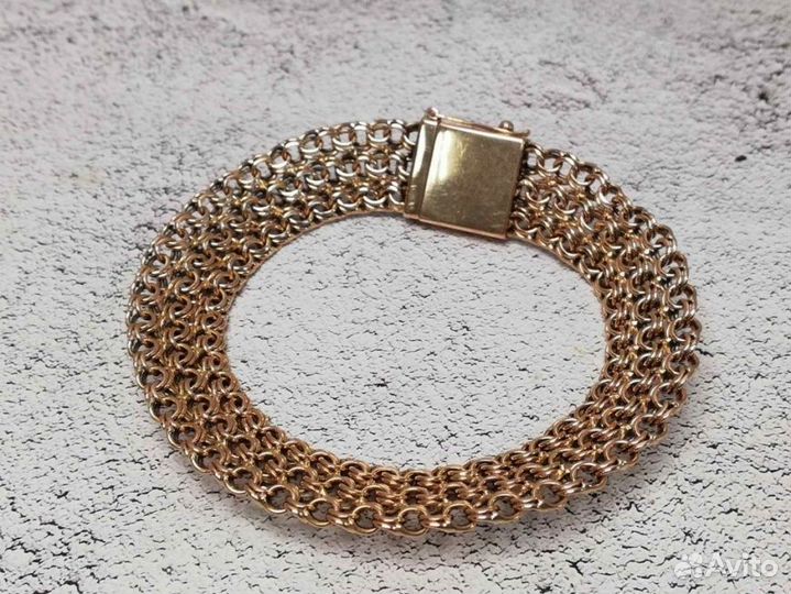 Золотой браслет 585 пробы, массой 28.3 грамма. Дли