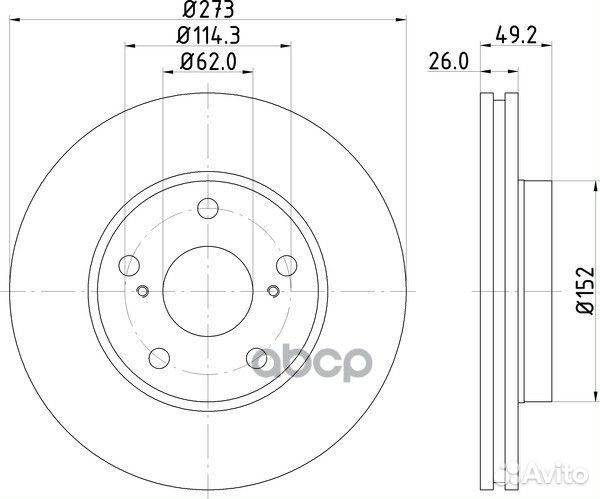Диск тормозной перед ND1021K nisshinbo