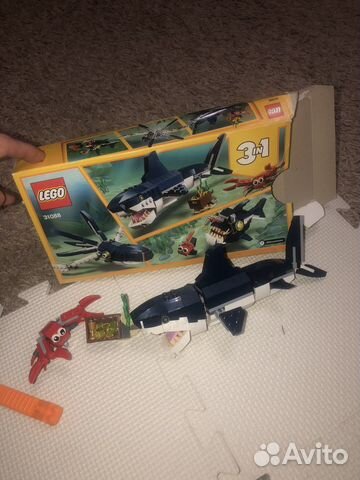 Lego Creator 3 в 1 31088 акула, кальмар, краб