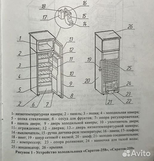 Продам холодильник бу (Саратов 258)