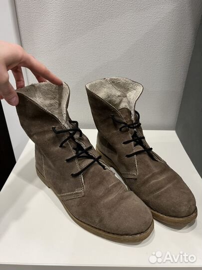 Ботинки натуральная замша 36
