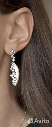 Золотые серьги с бриллиантами 0.7 кт