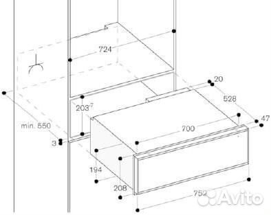 Шкаф для подогрева посуды gaggenau WS482110