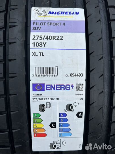 Michelin Pilot Sport 4 SUV 275/40 R22 108Y
