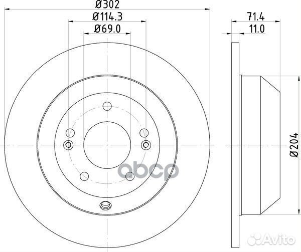 Диск тормозной зад ND6066K nisshinbo