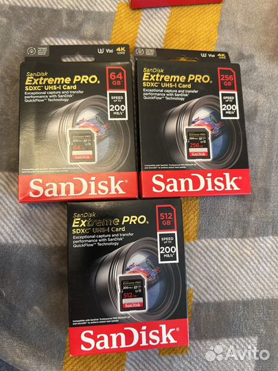 SanDisk Extreme pro 64,128,256,512 гб