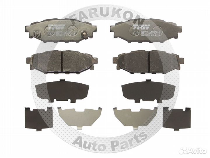 Колодки тормозные задние для Subaru