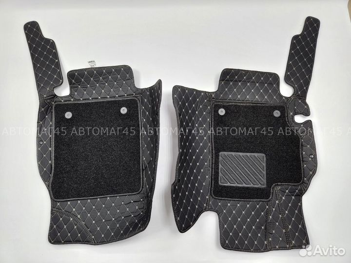 Коврики из эко-кожи + ковролин 5D Camry 2011-2018г