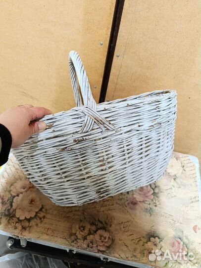 Корзина плетеная большая бу