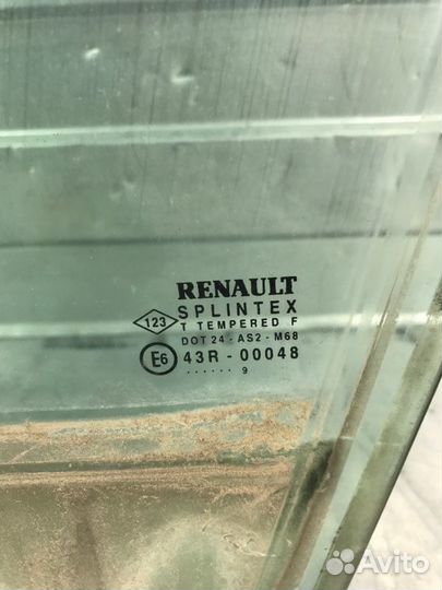 Стекло двери переднее левое Renault Scenic JA