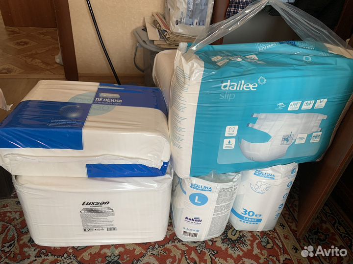 Памперсы для взрослых + пеленки