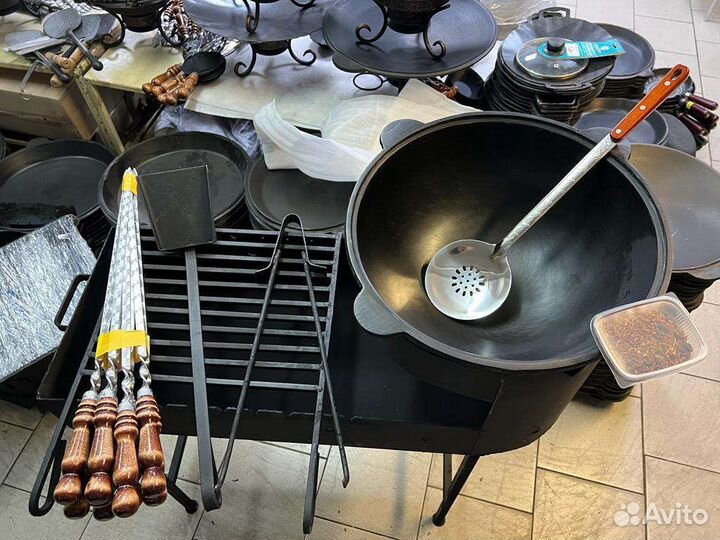 Мангал с казаном в комплекте