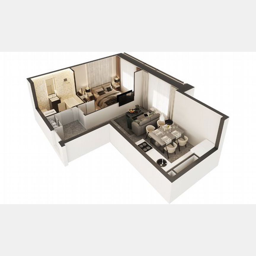 1-к. апартаменты, 40,5 м², 6/30 эт.