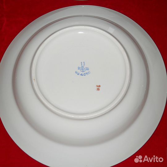 Тарелки 4 шт Кобальт. Чудово. 1958г