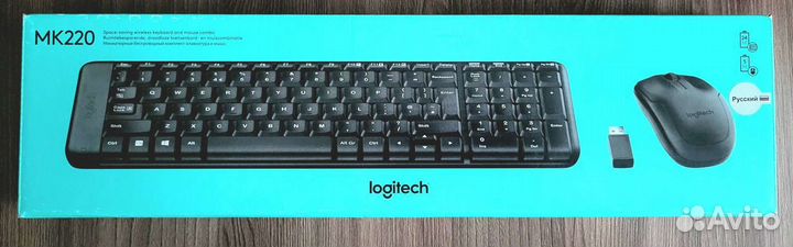 Беспроводная клавиатура и мышь logitech MK220