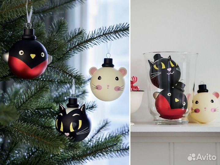Елочные игрушки vinterfint IKEA новые