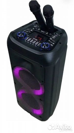 Колонка с караоке +2вокальных микрофона
