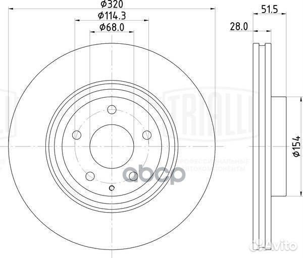 Диск торм. для а/м Mazda CX-9 (16) перед. d32