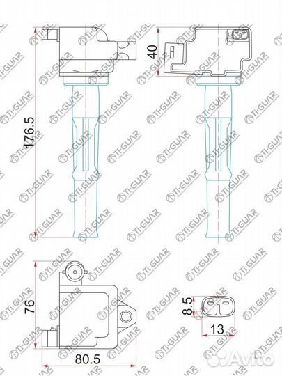 Катушка зажигания TG-90919-02212* tiguar