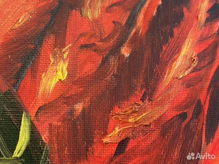 Картина маслом «Индеец «Пламенное сердце»